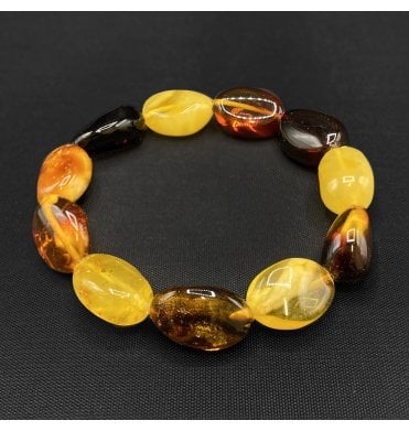 Baltic Amber Elasticated Bracelet (SKU Amber-153)