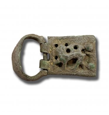 British Medieval Lion Design Bronze Buckle (SKU ANT363)