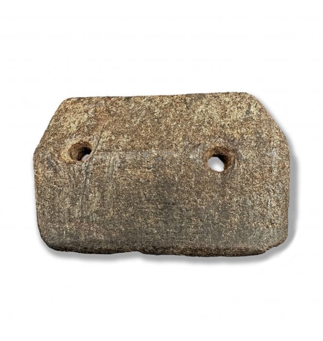 Ex R.D.A. Smith Collection Native American Stone Ridgeline Mica Schist Gorget/Atlatl Weight (SKU ANT374)