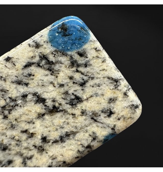 K2 Stone (White Granite with Azurite) (SKU R1299)