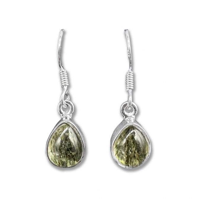 Sterling Silver Garden Quartz Drop Earrings (SKU GEMS-066)