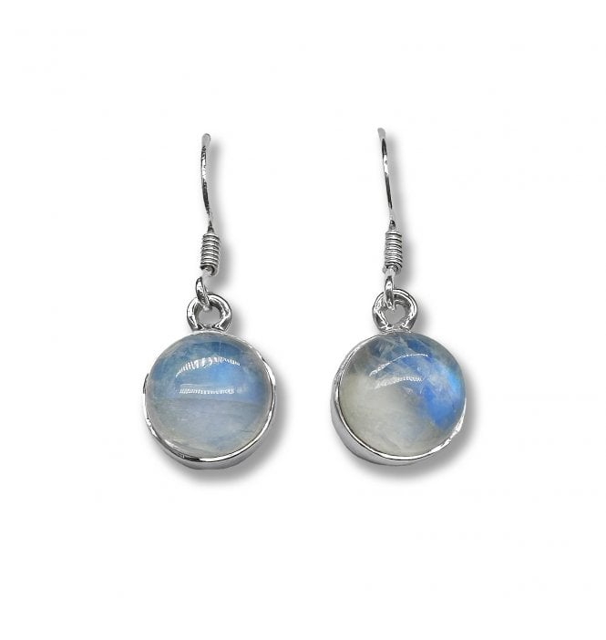 Sterling Silver Moonstone Drop Earrings (SKU GEMS-100)