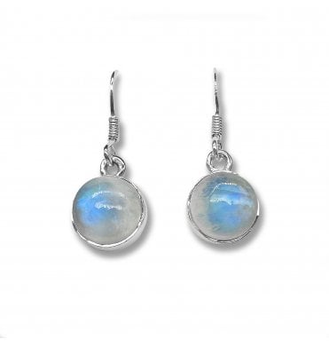 Sterling Silver Moonstone Drop Earrings (SKU GEMS-101)