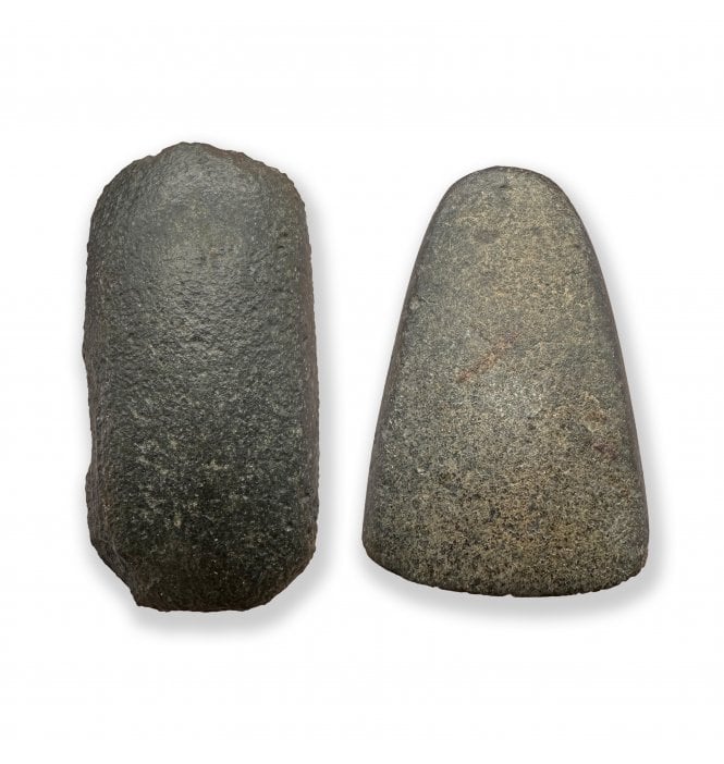 Two Neolithic Tenerean Culture Green Chert Celt Tool Found Sahara Desert, Niger, North Africa:- 2 Neolithic Green Chert Celt Tool (SKU Tool-228)